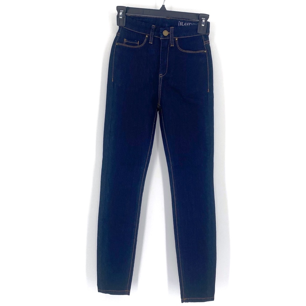 BlankNYC Jeans 25 Blue High Rise Skinny The Great Jones Zip Belt Loop Dark Wash